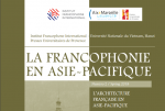 Mời viết bài cho ấn phẩm khoa học "Cộng đồng Pháp ngữ tại Châu Á-Thái Bình Dương"