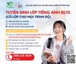 Thông báo tuyển sinh: Lớp tiếng Anh IELTS cho mọi trình độ