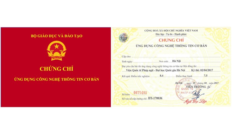 Thông báo lịch thi chứng chỉ Ứng dụng CNTT ngày 10/9/2017
