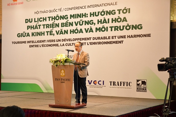 Ông Nguyễn Trung Kiên - Vụ trưởng Vụ Trung Đông – châu Phi, Bộ Ngoại giao phát biểu tại Hội nghị.